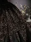 Vintage / Retro Black Sequins Prom Dresses 2024 Ball Gown V-Neck Short Sleeve Backless Floor-Length / Long Tulle Prom Formal Dresses