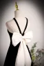 Fashion Black Velvet Prom Dresses 2023 A-Line / Princess Halter Sleeveless Backless Bow Floor-Length / Long Formal Dresses