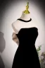 Fashion Black Velvet Prom Dresses 2023 A-Line / Princess Halter Sleeveless Backless Bow Floor-Length / Long Formal Dresses