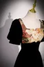Chic / Beautiful Black Printing Velvet Prom Dresses 2023 A-Line / Princess Square Neckline Short Sleeve Backless Floor-Length / Long Formal Dresses