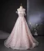 Bling Bling Blushing Pink Beading Sequins Prom Dresses 2024 Ball Gown Strapless Sleeveless Backless Floor-Length / Long Prom Formal Dresses