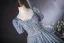 Sparkly Ocean Blue Beading Rhinestone Sequins Prom Dresses 2024 Ball Gown Square Neckline Short Sleeve Backless Floor-Length / Long Prom Formal Dresses