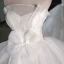 Modern / Fashion White Cascading Ruffles Wedding Dresses 2023 Ball Gown Strapless Bow Sleeveless Backless Floor-Length / Long Wedding