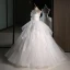 Modern / Fashion White Cascading Ruffles Wedding Dresses 2023 Ball Gown Strapless Bow Sleeveless Backless Floor-Length / Long Wedding