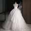 Modern / Fashion White Cascading Ruffles Wedding Dresses 2023 Ball Gown Strapless Bow Sleeveless Backless Floor-Length / Long Wedding