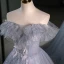 Charmant Grau Perlenstickerei Pailletten Ballkleider 2023 Ballkleid Bandeau Ärmellos Rückenfreies Lange Festliche Kleider