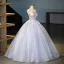 Chic / Beautiful Lavender Sequins Lace Flower Appliques Prom Dresses 2025 Ball Gown Strapless Sleeveless Backless Floor-Length / Long Prom Formal Dresses