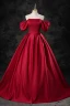 Elegant Burgundy Satin Prom Dresses 2023 Ball Gown Square Neckline Puffy Short Sleeve Backless Floor-Length / Long Prom Formal Dresses