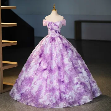 Unieke Lila Kwast Rhinestone Pailletten Galajurken 2025 Baljurk Uit De Schouder Korte Mouwen Ruglooze Lange Gala Gelegenheid Jurken