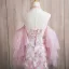 Charming Blushing Pink Pearl Sequins Lace Flower Prom Dresses 2024 Trumpet / Mermaid Halter Short Sleeve Backless Floor-Length / Long Prom Formal Dresses