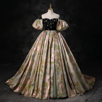 Eleganckie Czarne Frezowanie Rhinestone Sukienki Na Bal 2023 Suknia Balowa Przy Ramieniu Bufiasta Kótkie Rękawy Bez Pleców Długie Bal Sukienki Wizytowe