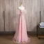 Bling Bling Blushing Pink Beading Prom Dresses 2024 A-Line / Princess Square Neckline Short Sleeve Backless Floor-Length / Long Prom Formal Dresses
