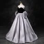 Elegant Black Prom Dresses 2023 Ball Gown Strapless Short Sleeve Backless Floor-Length / Long Prom Formal Dresses