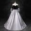 Elegant Black Prom Dresses 2023 Ball Gown Strapless Short Sleeve Backless Floor-Length / Long Prom Formal Dresses