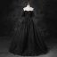 Charming Black Rhinestone Lace Flower Prom Dresses 2023 Ball Gown Scoop Neck Sleeveless Backless Floor-Length / Long Prom Formal Dresses