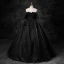 Charming Black Rhinestone Lace Flower Prom Dresses 2023 Ball Gown Scoop Neck Sleeveless Backless Floor-Length / Long Prom Formal Dresses