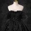 Charming Black Rhinestone Lace Flower Prom Dresses 2023 Ball Gown Scoop Neck Sleeveless Backless Floor-Length / Long Prom Formal Dresses