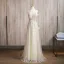 Sparkly Champagne Beading Appliques Prom Dresses 2024 A-Line / Princess Halter Sleeveless Backless Floor-Length / Long Prom Formal Dresses
