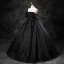 Charming Black Rhinestone Lace Flower Prom Dresses 2023 Ball Gown Scoop Neck Sleeveless Backless Floor-Length / Long Prom Formal Dresses