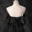 Charming Black Rhinestone Lace Flower Prom Dresses 2023 Ball Gown Scoop Neck Sleeveless Backless Floor-Length / Long Prom Formal Dresses