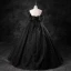 Charming Black Rhinestone Lace Flower Prom Dresses 2023 Ball Gown Scoop Neck Sleeveless Backless Floor-Length / Long Prom Formal Dresses