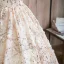 Fashion Champagne Beading Sequins Prom Dresses 2024 Ball Gown High Neck Sleeveless Backless Floor-Length / Long Prom Formal Dresses