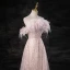 Charmant Rougissant Rose Perlage Paillettes Gland Robe De Bal 2023 Princesse Bustier Sans Manches Dos Nu Longue Promo Robe De Ceremonie