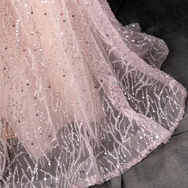 Charmant Rougissant Rose Perlage Paillettes Gland Robe De Bal 2023 Princesse Bustier Sans Manches Dos Nu Longue Promo Robe De Ceremonie