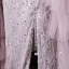 Charmant Rougissant Rose Perlage Perle Paillettes Volants en Cascade Fendue devant Robe De Bal 2024 Trompette / Sirène Col Haut Sans Manches Dos Nu Train De Balayage Promo Robe De Ceremonie