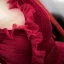 Chic / Beautiful Burgundy Prom Dresses 2024 Ball Gown V-Neck Sleeveless Backless Floor-Length / Long Prom Formal Dresses