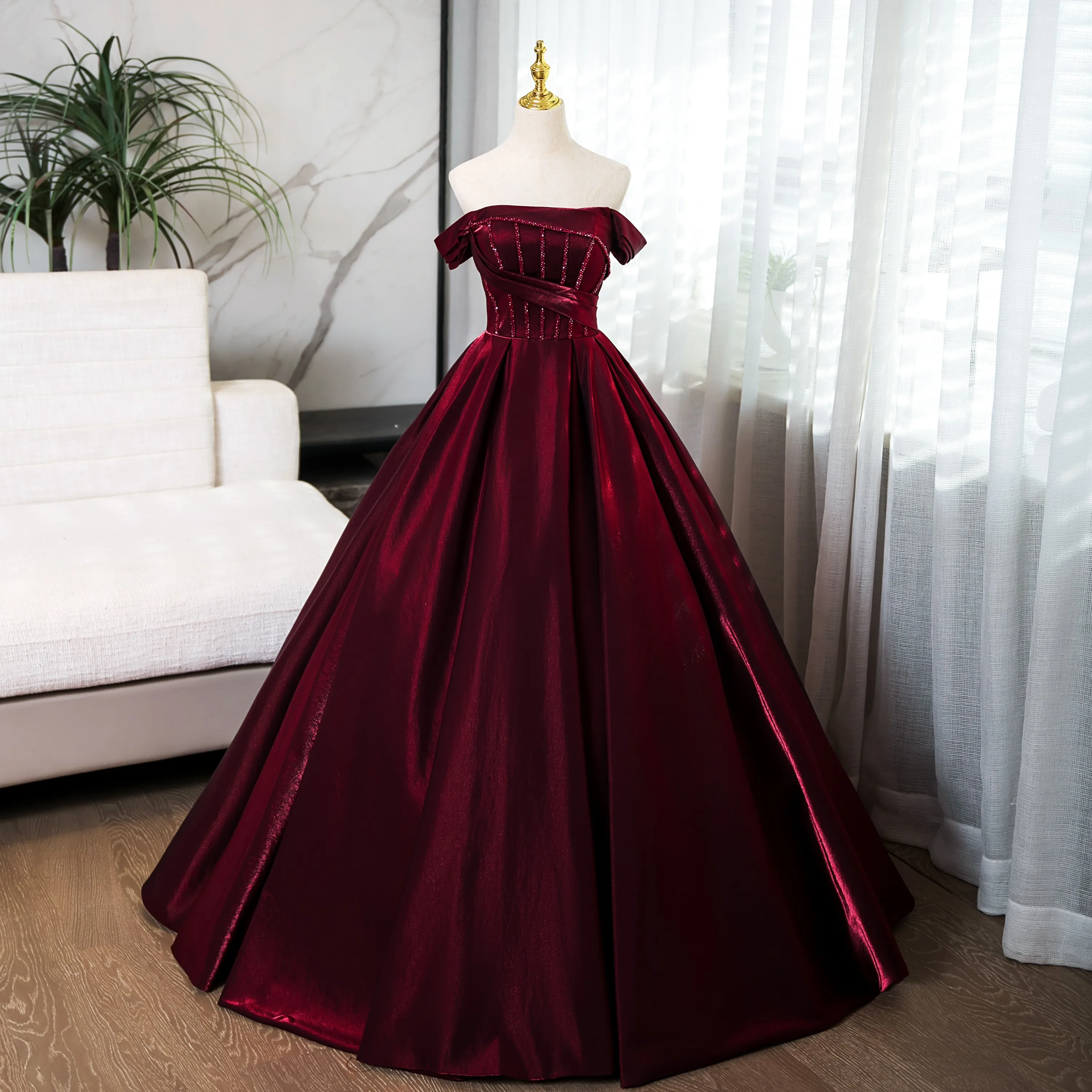 blue dress for baby girl Simple chiffon burgundy long prom dress, burgundy evening dress – shdress