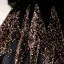 Elegant Black Sequins Prom Dresses 2024 Ball Gown V-Neck Short Sleeve Backless Floor-Length / Long Prom Formal Dresses