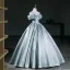 Élégant Vert Citron Satin Robe De Bal 2026 Robe Boule De l'épaule Manches Courtes Dos Nu Longue Robe De Ceremonie