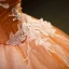 Chic / Belle Orange Perlage Paillettes En Dentelle Fleur Robe De Bal 2023 Robe Boule Encolure Carrée Sans Manches Dos Nu Longue Promo Robe De Ceremonie