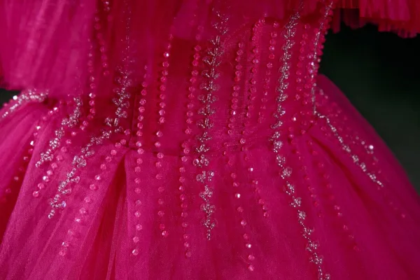 Elegant Fuchsia Beading Prom Dresses 2026 Ball Gown Strapless Sleeveless Backless Floor-Length / Long Formal Dresses