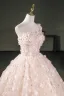 Flower Fairy Blushing Pink Pearl Appliques Prom Dresses 2026 Spaghetti Straps Sleeveless Backless Floor-Length / Long Formal Dresses
