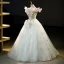 Flower Fairy Sage Green Beading Lace Flower Appliques Sequins Prom Dresses 2023 Ball Gown Off-The-Shoulder Sleeveless Backless Floor-Length / Long Prom Formal Dresses