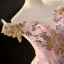 Elegant Blushing Pink Beading Sequins Lace Flower Prom Dresses 2023 Ball Gown Off-The-Shoulder Sleeveless Backless Floor-Length / Long Prom Formal Dresses