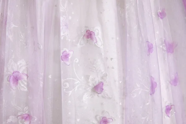 Elegant Lavender Beading Sequins Butterfly Prom Dresses 2026 Ball Gown Off-The-Shoulder Long Sleeve Backless Floor-Length / Long Formal Dresses