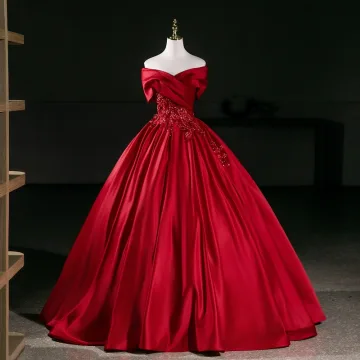 Vintage Retro Burgundy Beading Pearl Lace Flower Sequins Prom Dresses 2026 Ball Gown Off The Shoulder Short Sleeve Backless Floor Length Long Formal Dresses