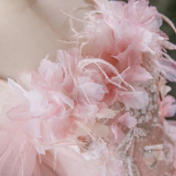 Lovely Pearl Pink Appliques Sequins Butterfly Lace Flower Tassel Prom Dresses 2025 Ball Gown Spaghetti Straps Short Sleeve Backless Floor-Length / Long