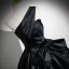 Vintage / Retro Black Satin Prom Dresses 2025 Ball Gown One-Shoulder Sleeveless Backless Bow Sash Floor-Length / Long Formal Dresses