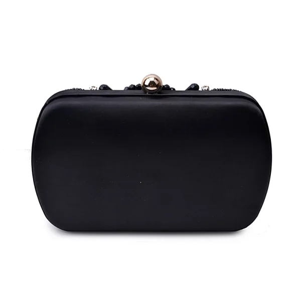 Vintage / Originale Noire Perle Faux Diamant Paillettes Cocktail Promo Pochette 2022