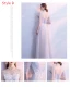 Chic / Beautiful Grey Bridesmaid Dresses 2018 A-Line / Princess 1/2 Sleeves Appliques Lace Backless Floor-Length / Long Ruffle Wedding Party Dresses