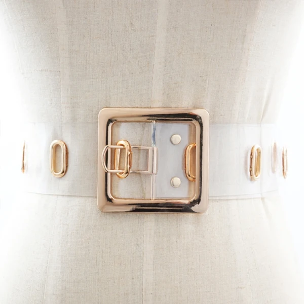 Modern / Fashion Black Evening Party Belt 2020 Metal See-through Buckle Outdoor / Garden Prom Accessories
