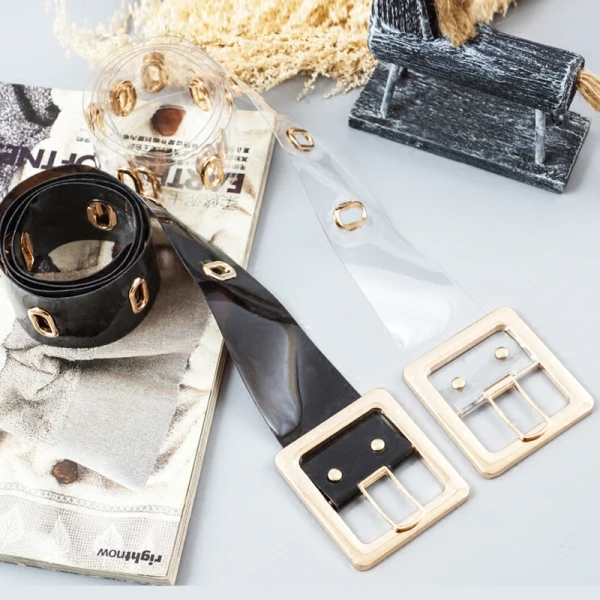 Modern / Fashion Black Evening Party Belt 2020 Metal See-through Buckle Outdoor / Garden Prom Accessories