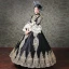 Vintage / Retro Medieval Black Ball Gown Prom Dresses 2021 High Neck Long Sleeve Zipper Up Floor-Length / Long 3D Lace Embroidered Flower Appliques Cosplay Prom Formal Dresses