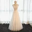 Chic / Beautiful Hall Formal Dresses 2017 Evening Dresses  Grey Floor-Length / Long A-Line / Princess Cascading Ruffles V-Neck Sleeveless Backless Lace Appliques Flower Pearl Beading Sequins