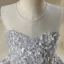 Chic / Beautiful Hall Wedding Party Dresses 2017 Flower Girl Dresses Silver Short A-Line / Princess Scoop Neck Sleeveless Rhinestone Metal Sash Appliques Flower
