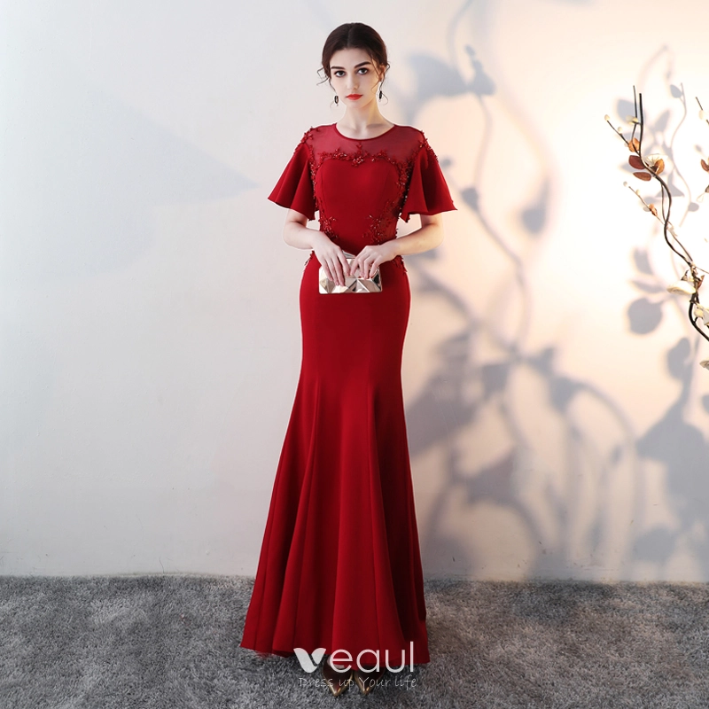 Chic See-through Mermaid Evening Dresses Chic See-through Mermaid Evening Dresses